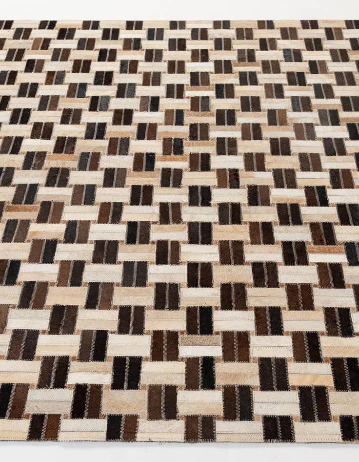 Detail image of 4' 11 x 7' 10 Cowhide - Patchwork Rug