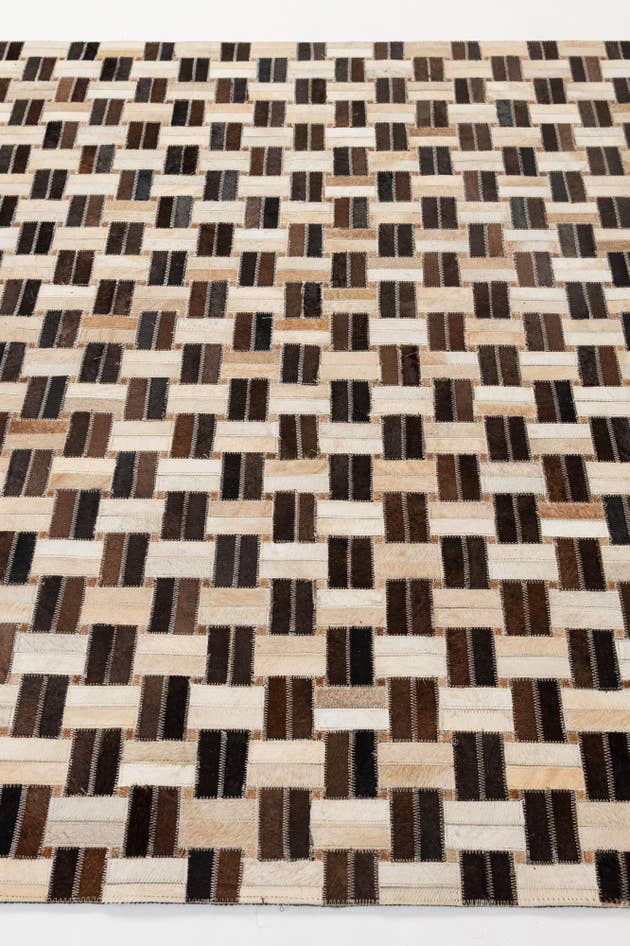 Detail image of 4' 11 x 7' 10 Cowhide - Patchwork Rug