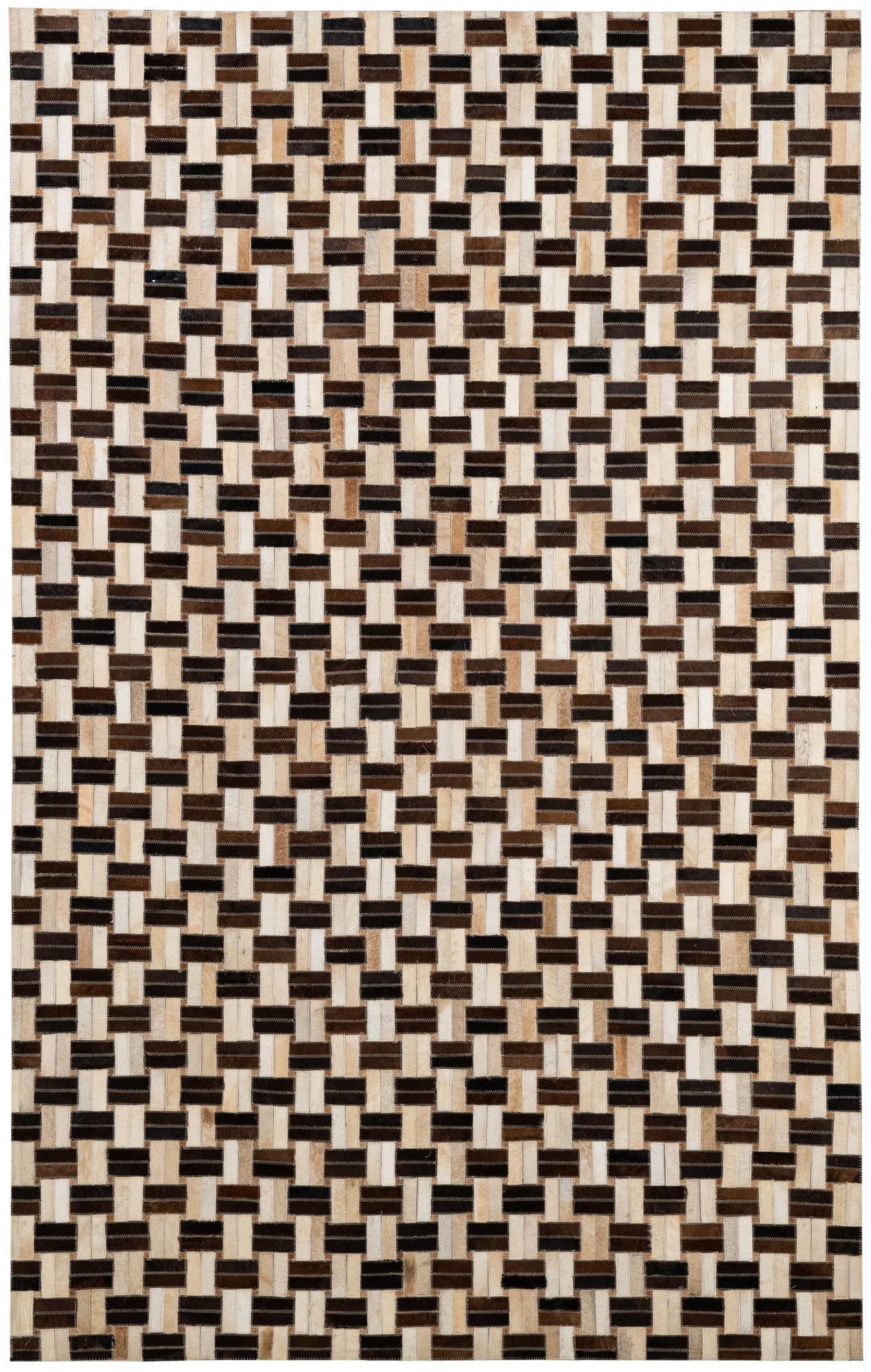 4' 11 x 7' 10 Cowhide - Patchwork Rug
