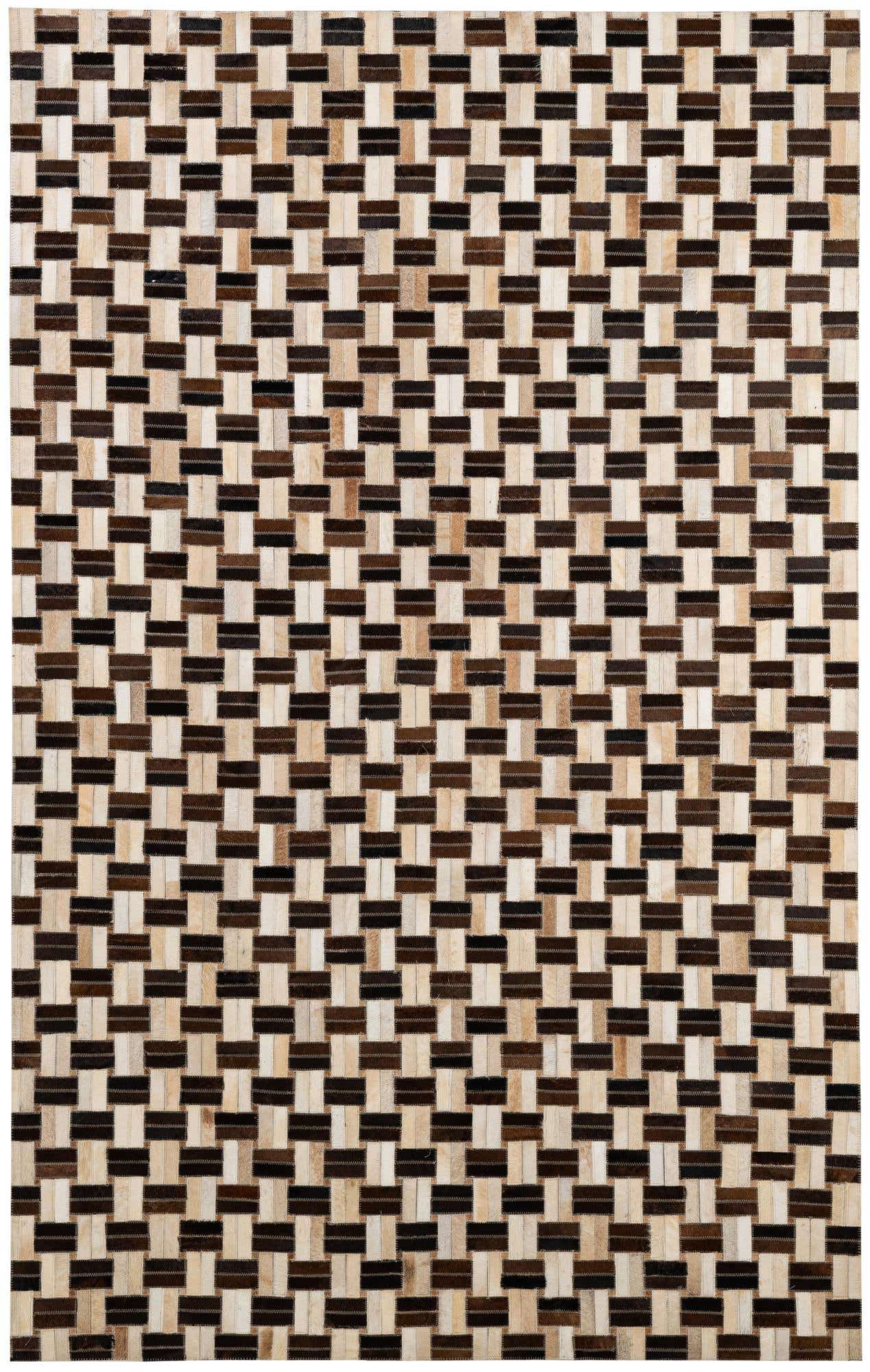 4' 11 x 7' 10 Cowhide - Patchwork Rug