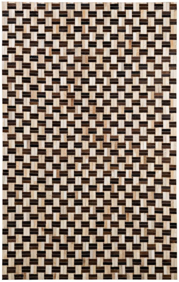 Detail image of 4' 11 x 7' 10 Cowhide - Patchwork Rug