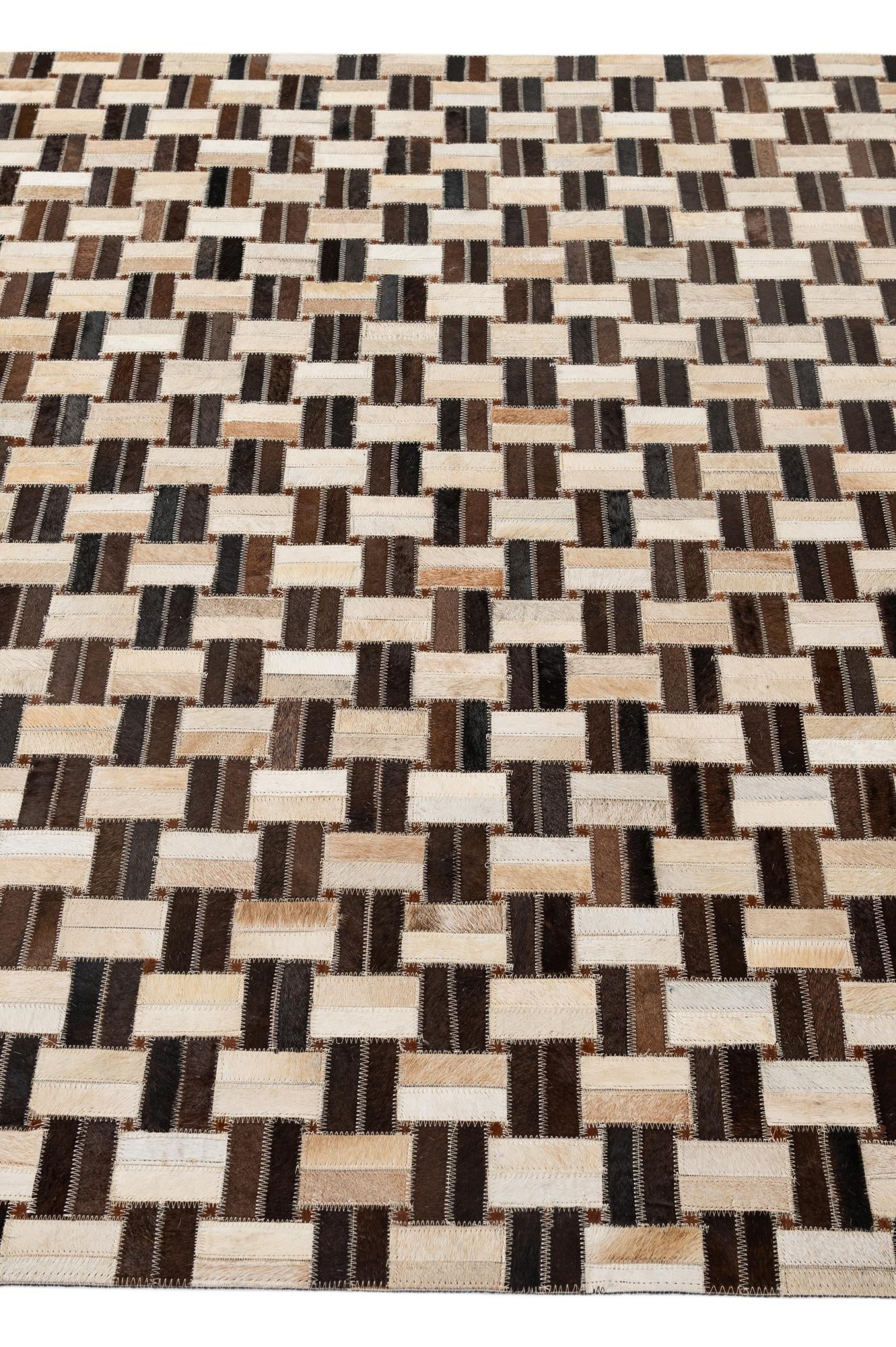 5' x 7' 11 Cowhide - Patchwork Rug