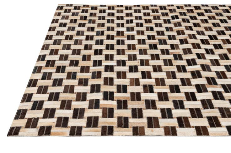 Detail image of 4' 11 x 7' 10 Cowhide - Patchwork Rug