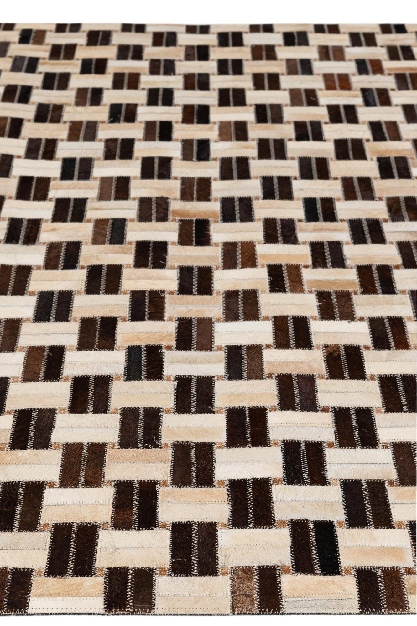 4' 11 x 7' 10 Cowhide - Patchwork Rug