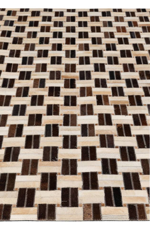 Detail image of 4' 11 x 7' 10 Cowhide - Patchwork Rug