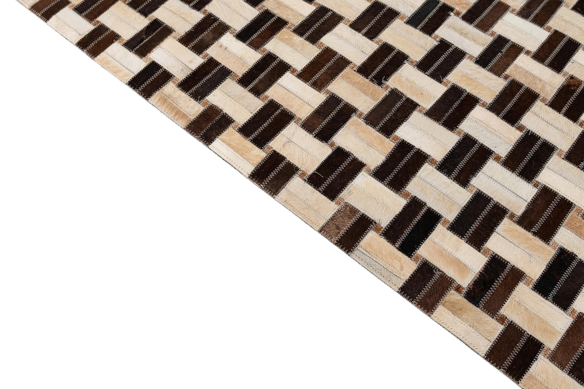 4' 11 x 7' 10 Cowhide - Patchwork Rug