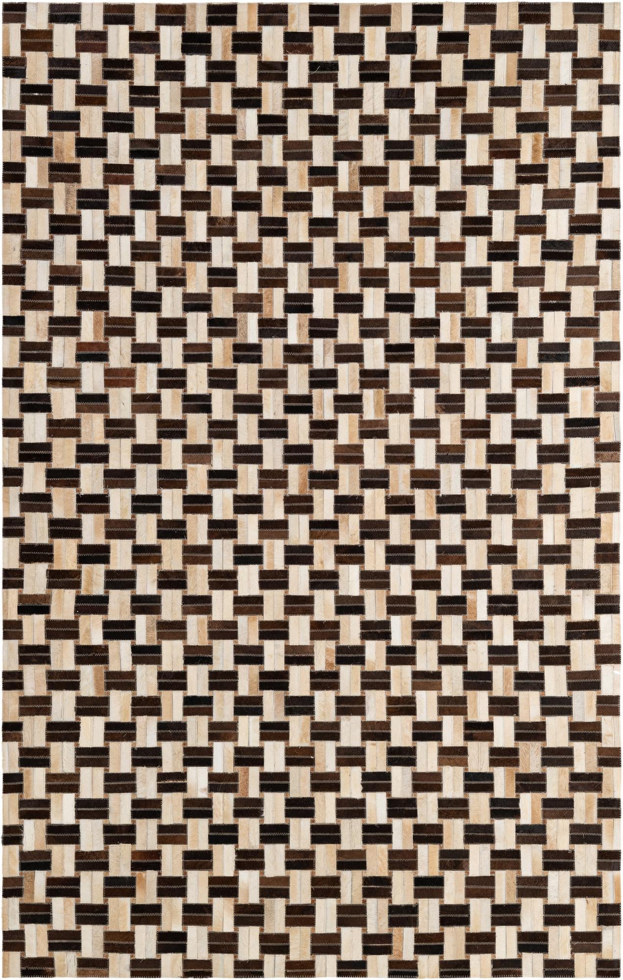 4' 11 x 7' 10 Cowhide - Patchwork Rug