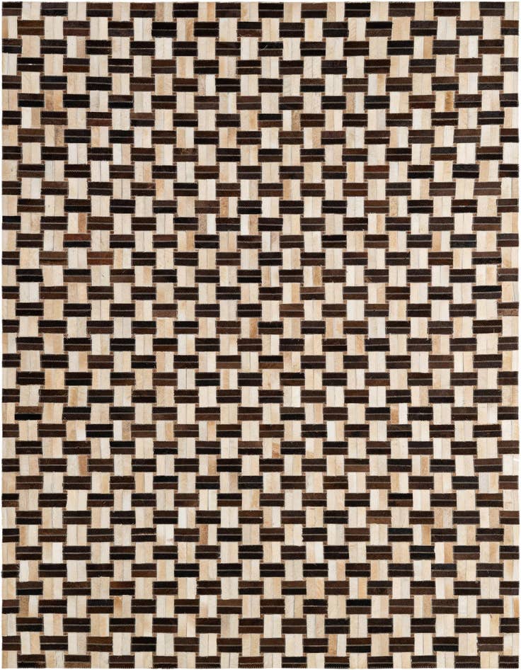 Detail image of 4' 11 x 7' 10 Cowhide - Patchwork Rug