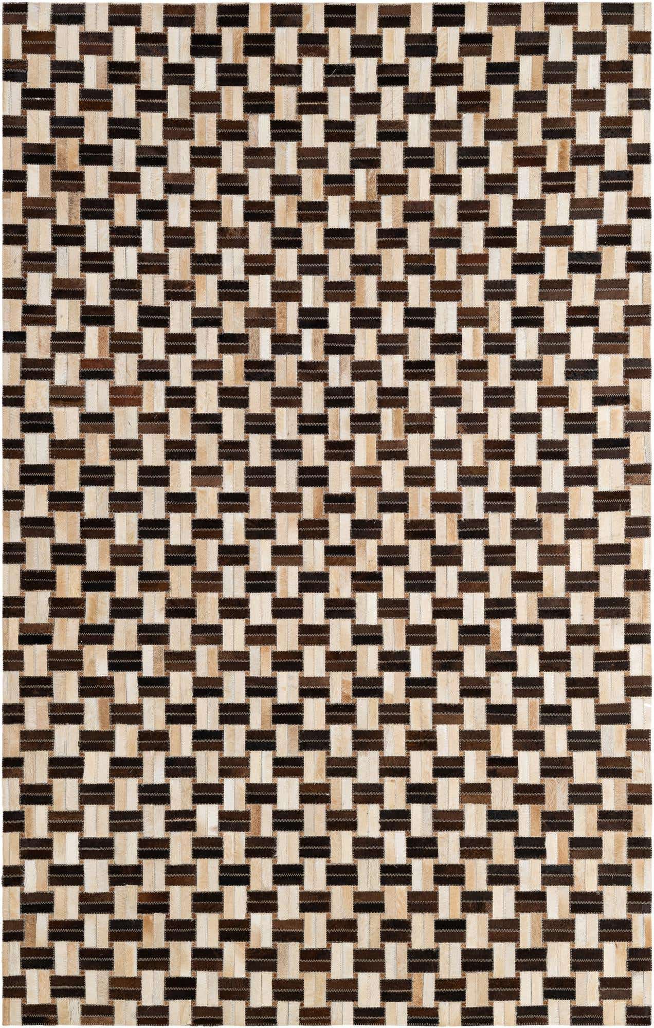 4' 11 x 7' 10 Cowhide - Patchwork Rug