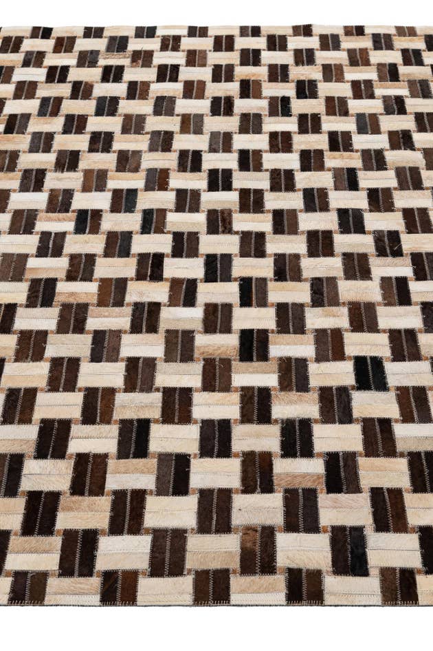Detail image of 4' 11 x 7' 9 Cowhide - Patchwork Rug