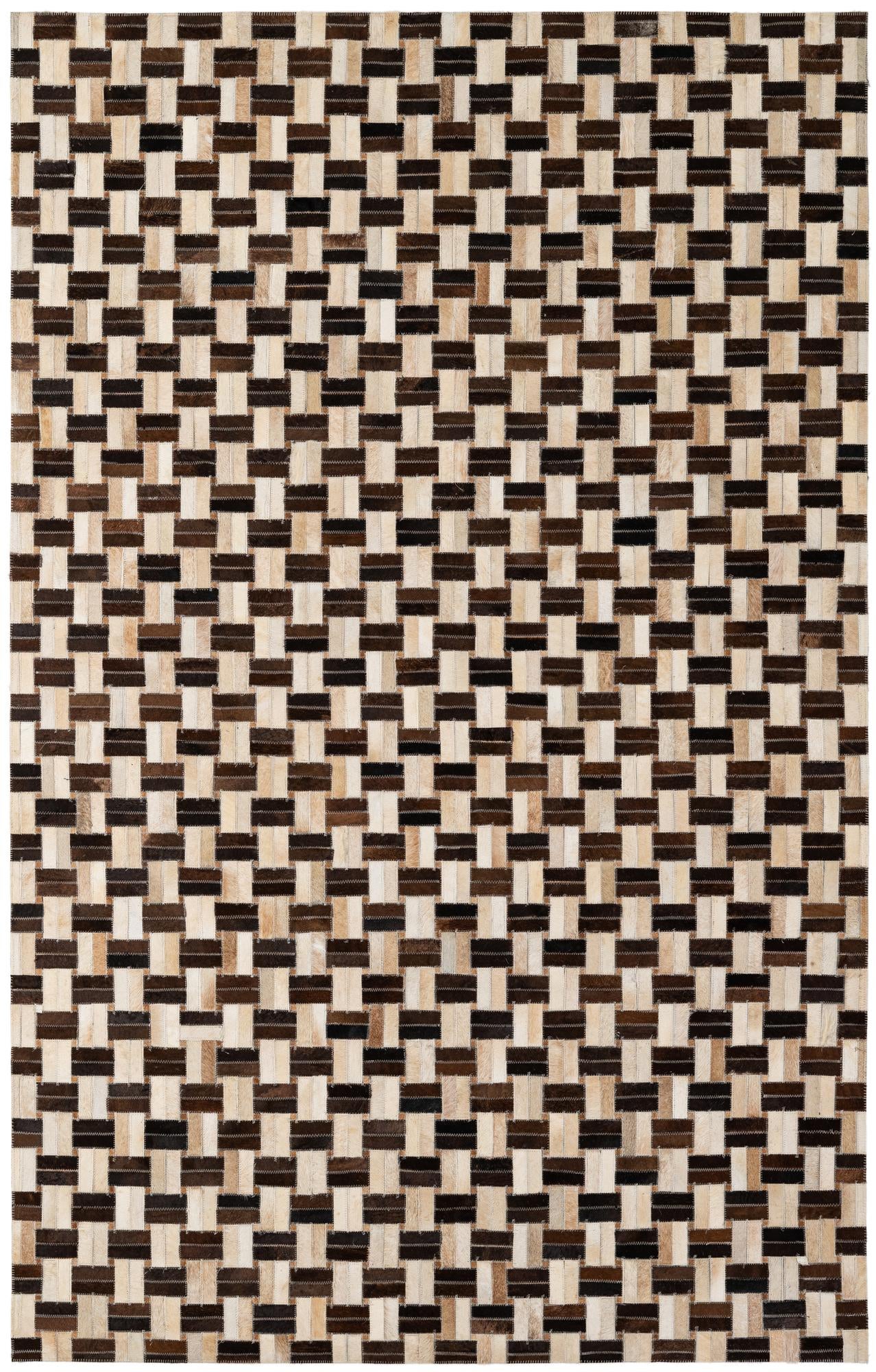 4' 11 x 7' 9 Cowhide - Patchwork Rug