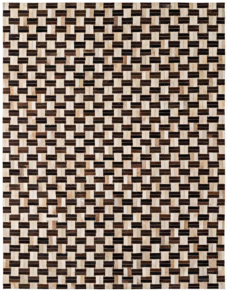 Detail image of 4' 11 x 7' 9 Cowhide - Patchwork Rug