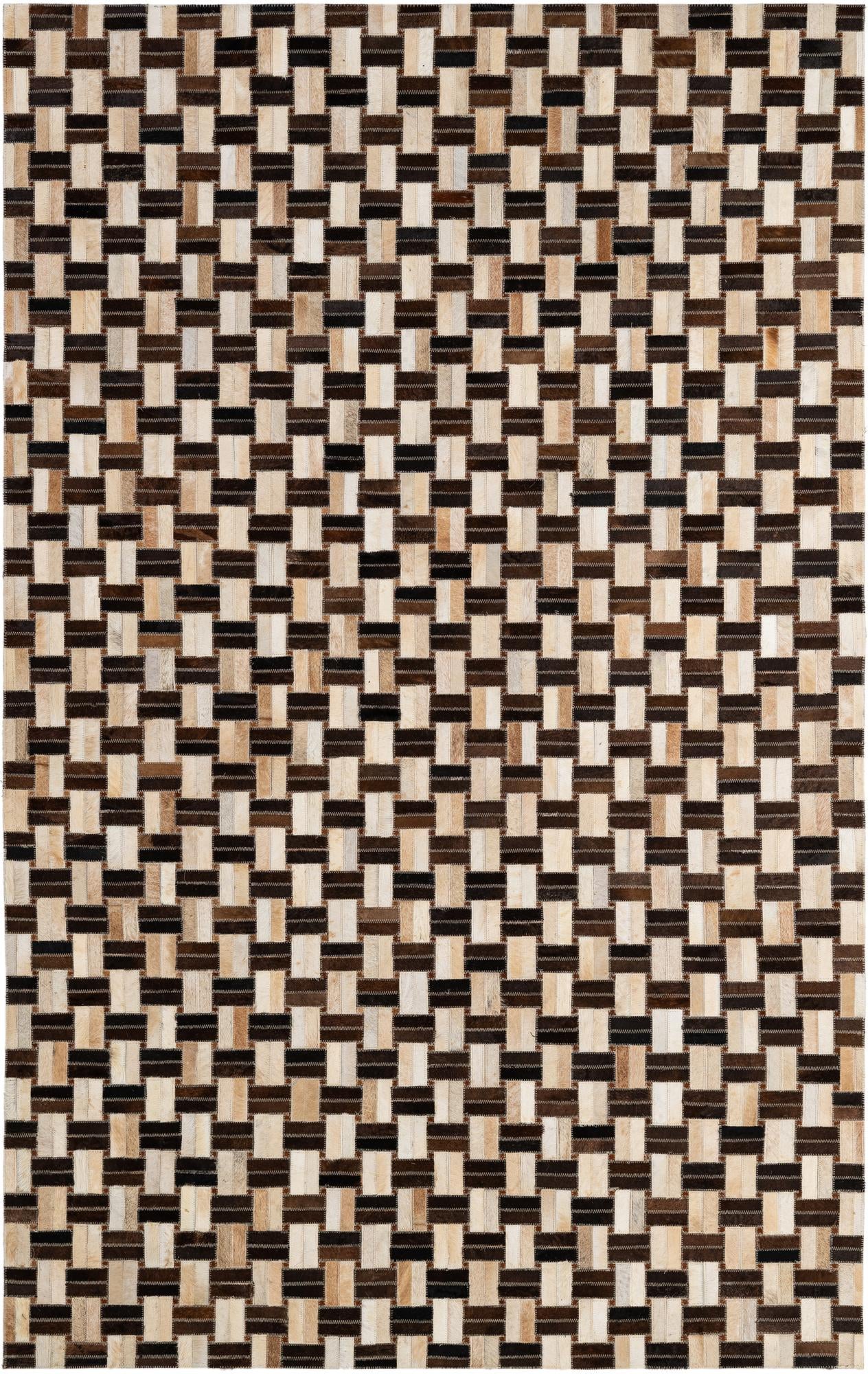 4' 11 x 7' 9 Cowhide - Patchwork Rug