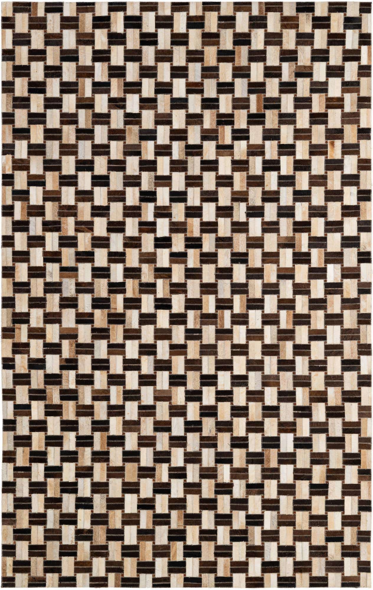 4' 11 x 7' 9 Cowhide - Patchwork Rug