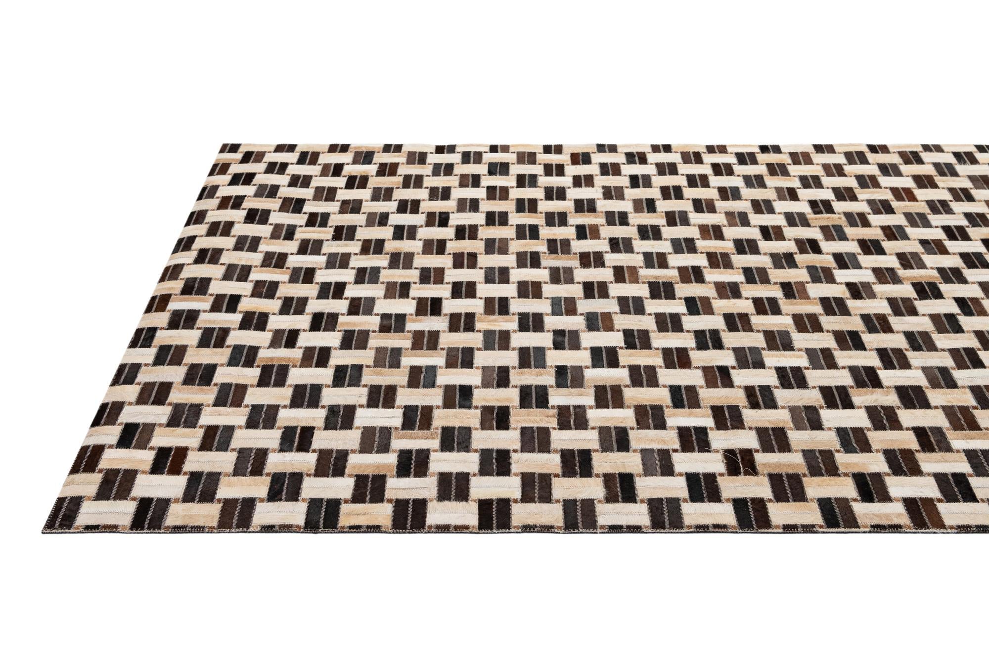 4' 11 x 7' 10 Cowhide - Patchwork Rug