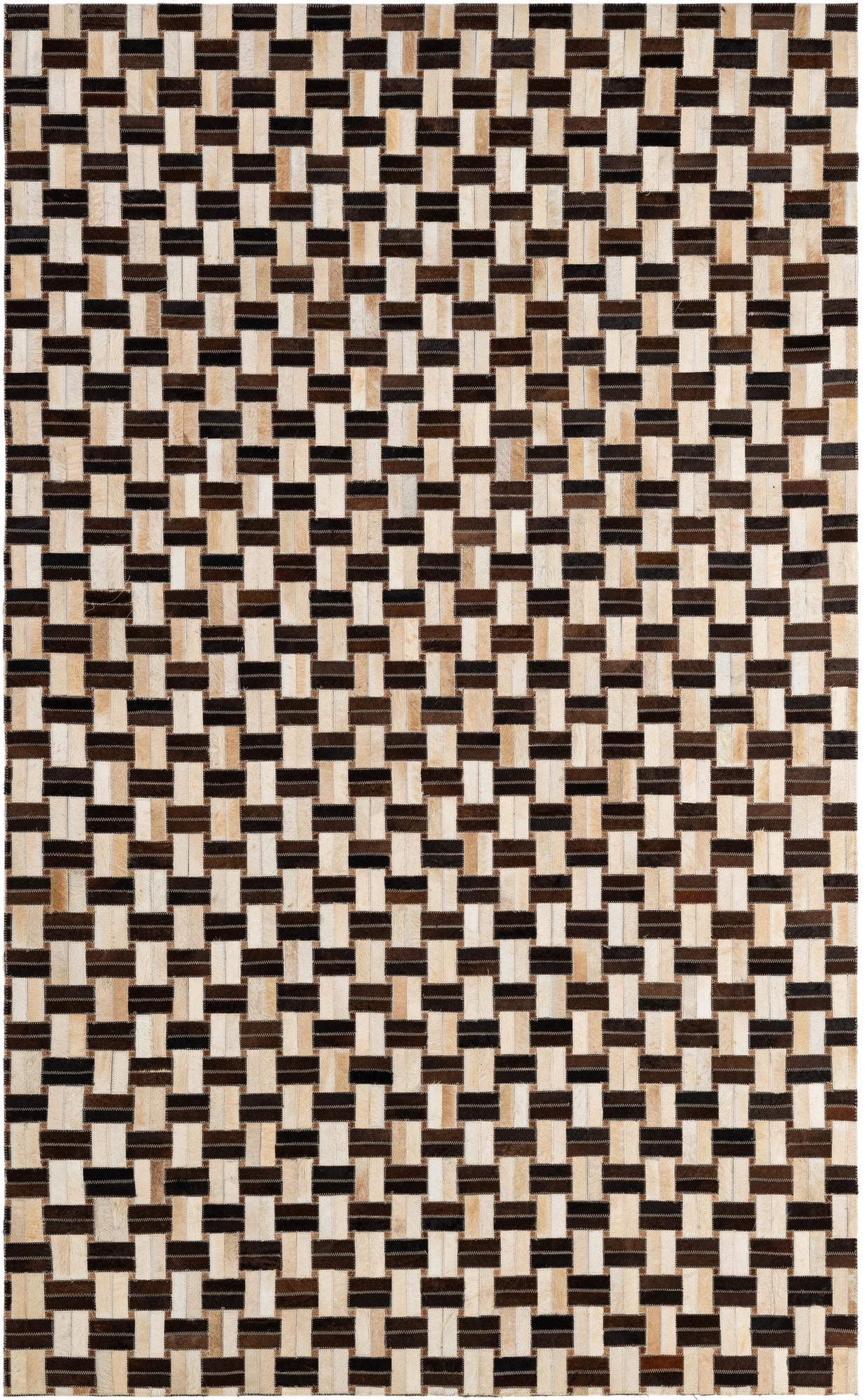 4' 11 x 7' 10 Cowhide - Patchwork Rug
