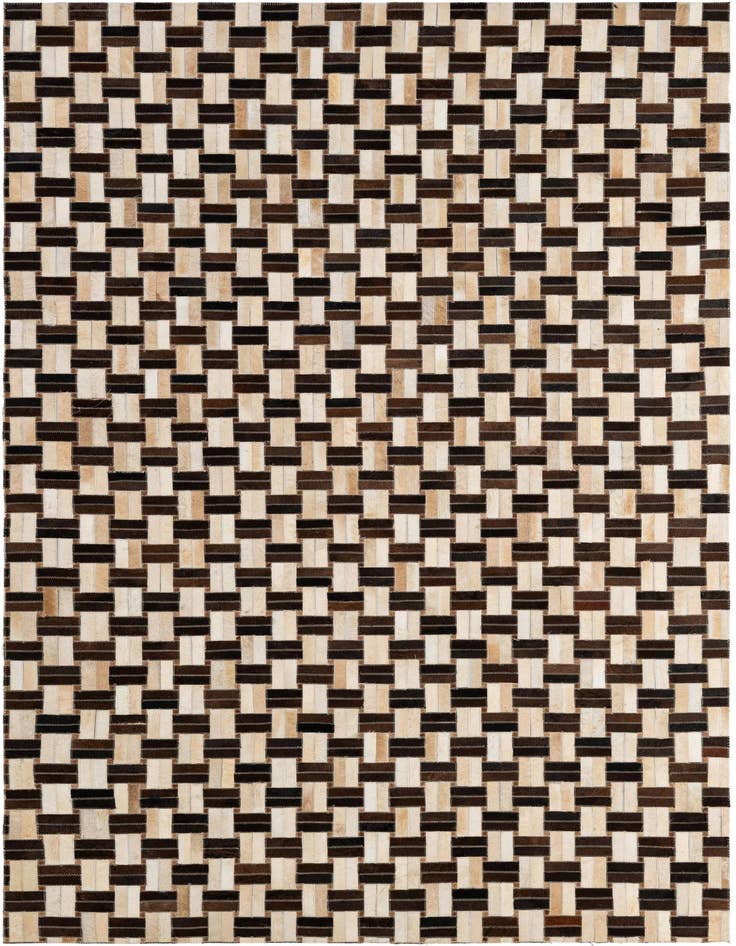 Detail image of 4' 11 x 7' 10 Cowhide - Patchwork Rug
