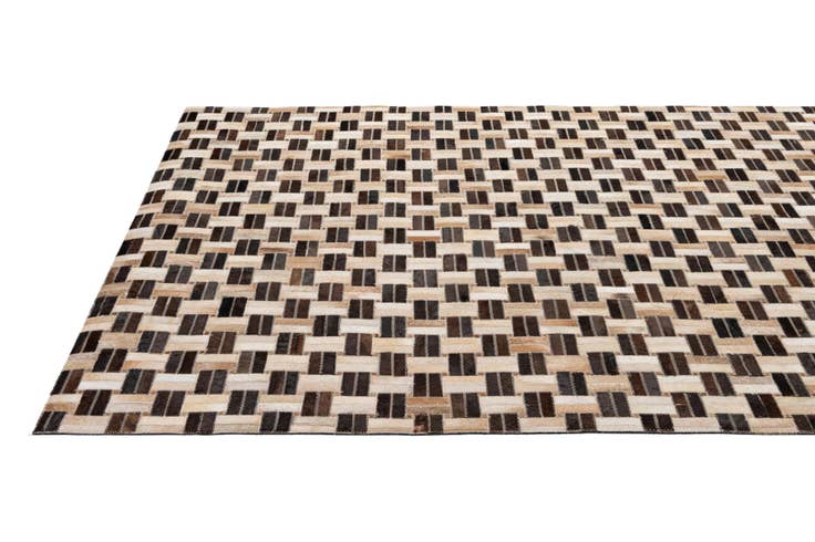 Detail image of 4' 11 x 7' 10 Cowhide - Patchwork Rug