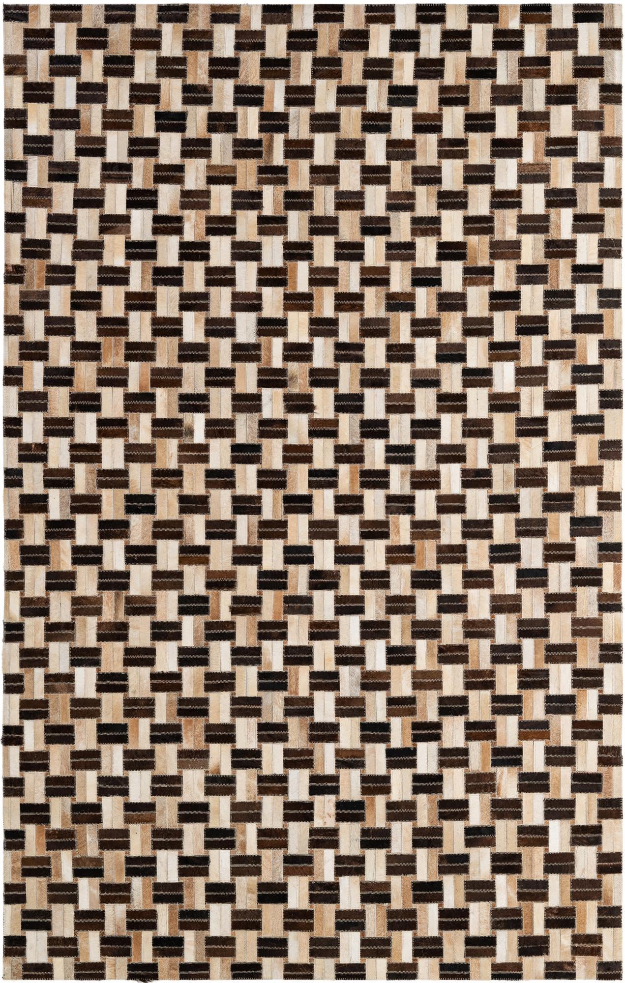 4' 11 x 7' 10 Cowhide - Patchwork Rug