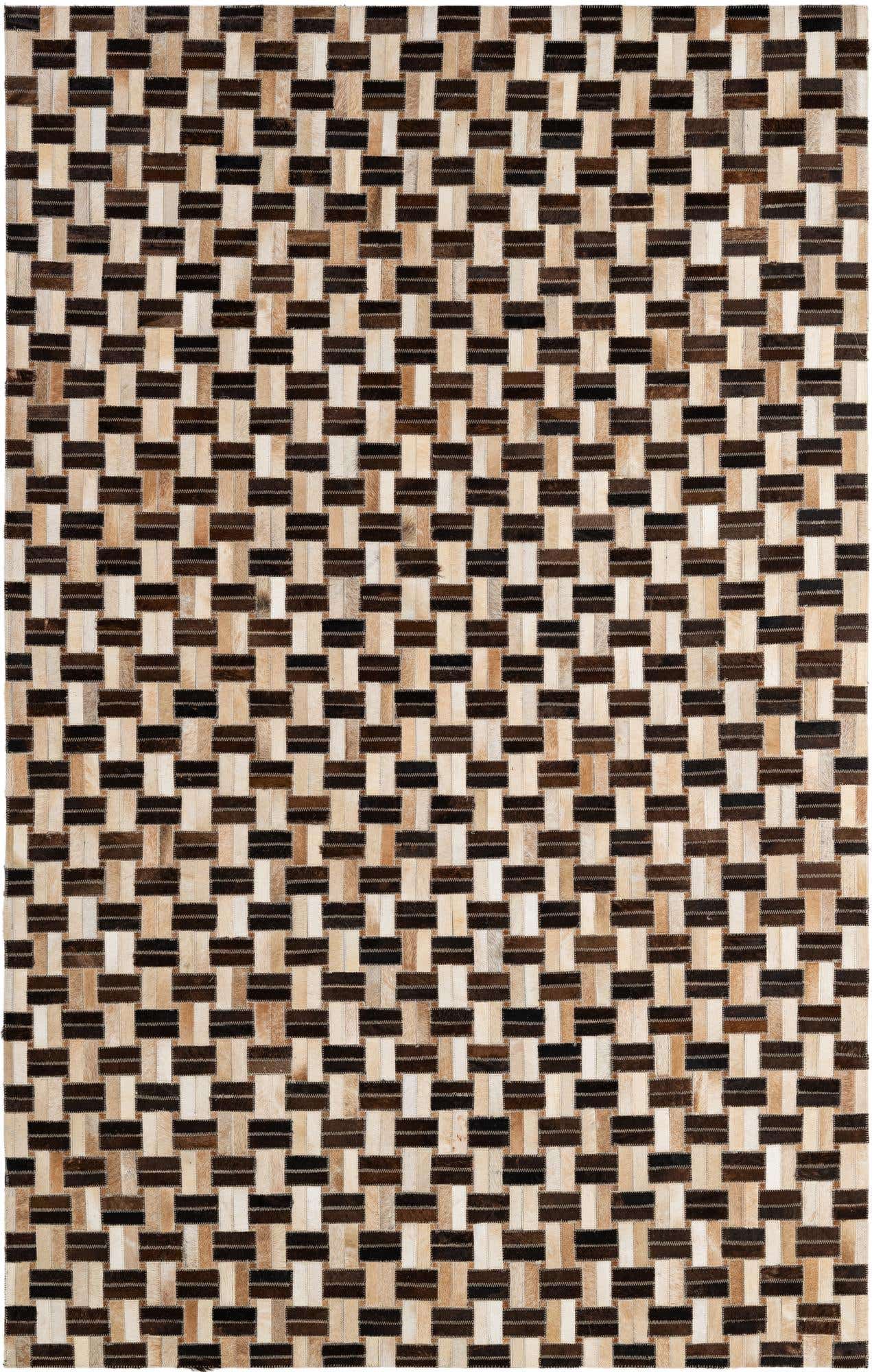 4' 11 x 7' 10 Cowhide - Patchwork Rug