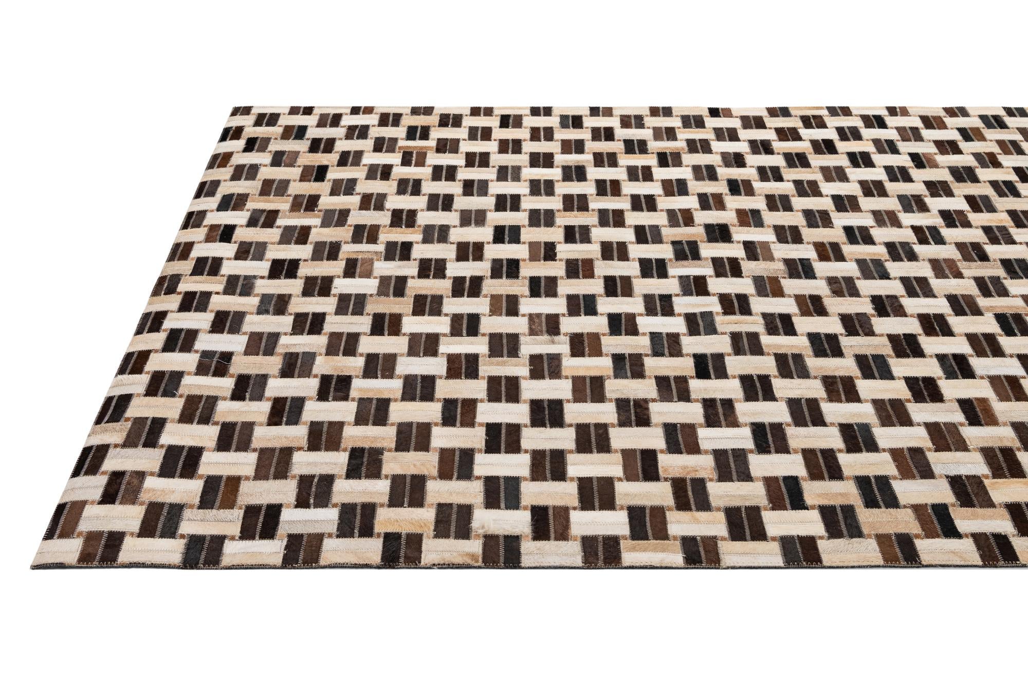 4' 11 x 7' 11 Cowhide - Patchwork Rug