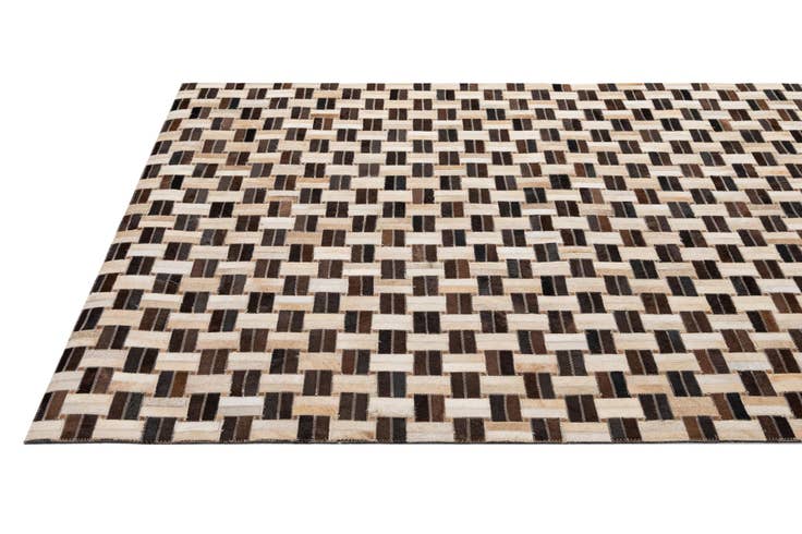 Detail image of 4' 11 x 7' 11 Cowhide - Patchwork Rug