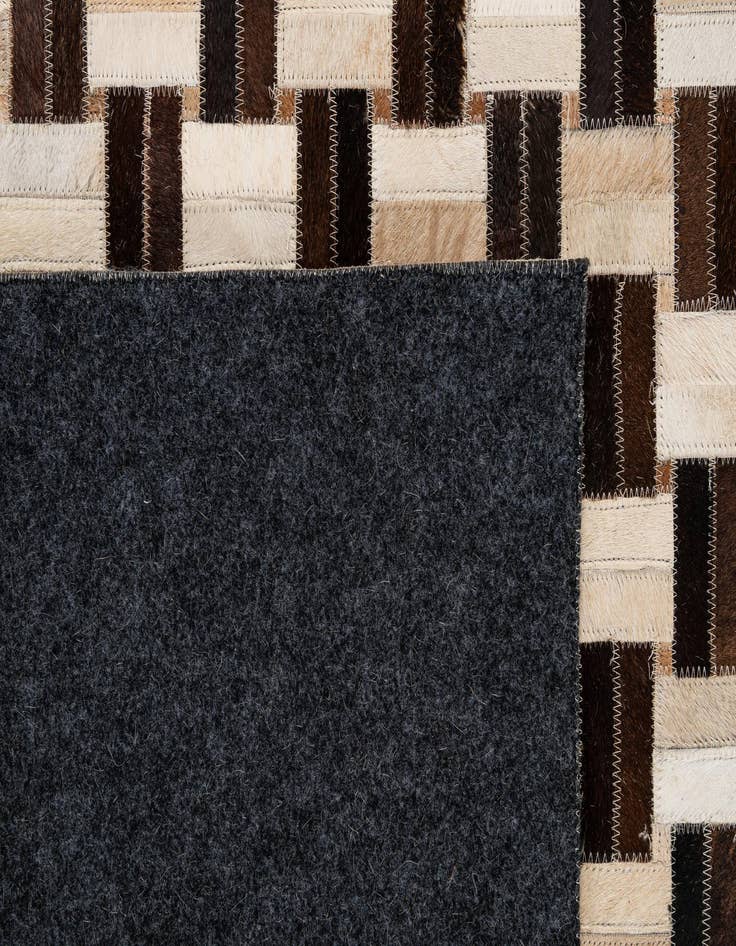 Detail image of 4' 11 x 7' 11 Cowhide - Patchwork Rug