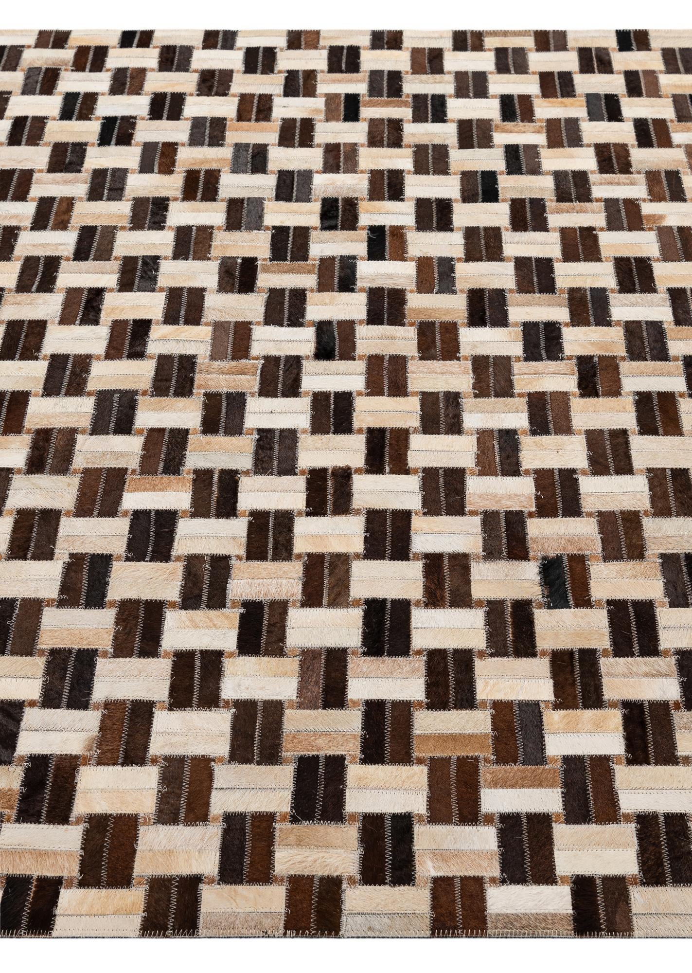 5' x 7' 10 Cowhide - Patchwork Rug
