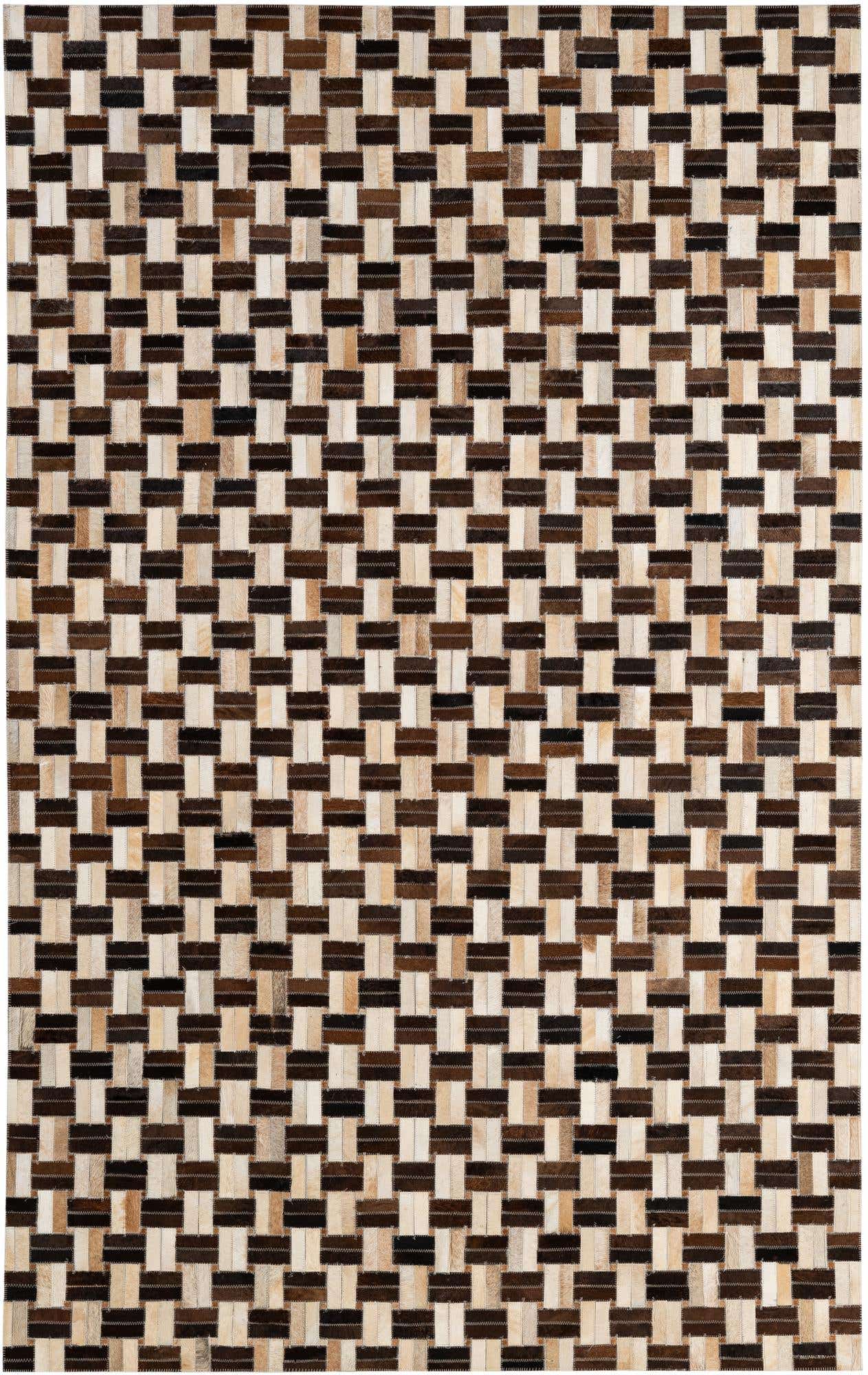 5' x 7' 10 Cowhide - Patchwork Rug