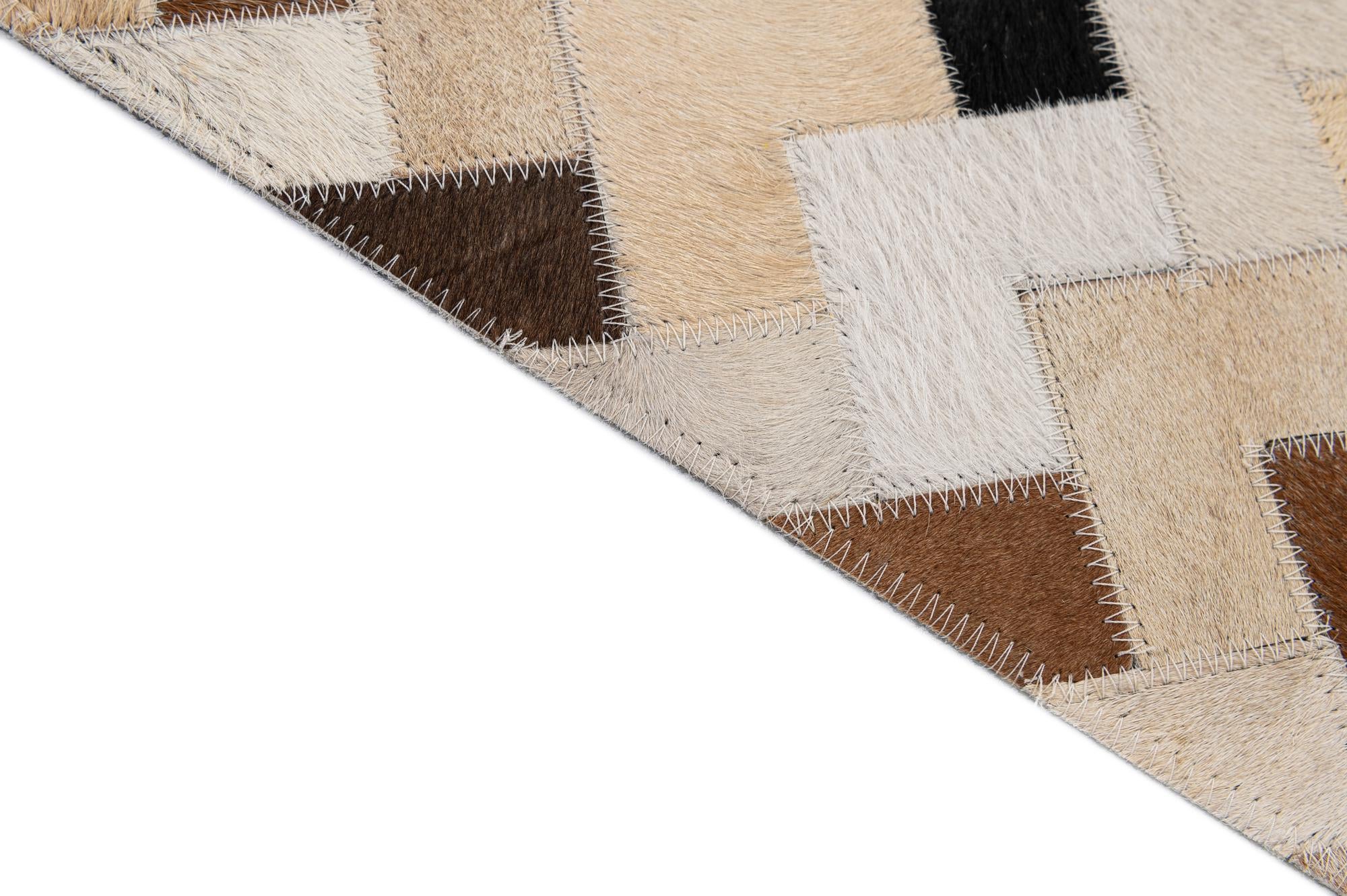 5' 1 x 7' 11 Cowhide - Patchwork Rug