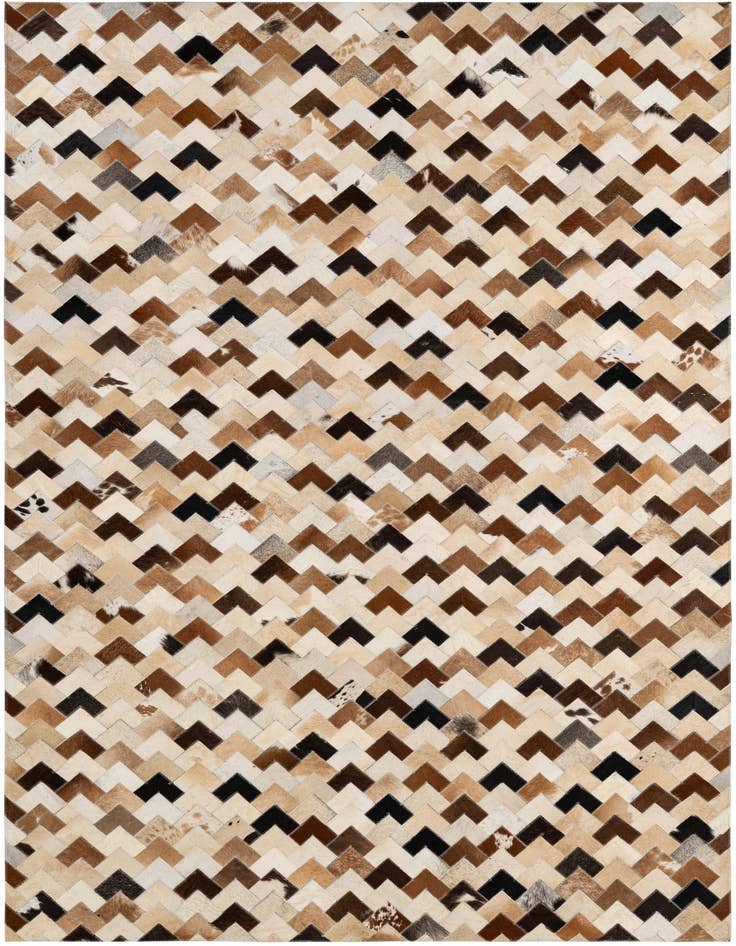 Detail image of 5' 1 x 7' 11 Cowhide - Patchwork Rug