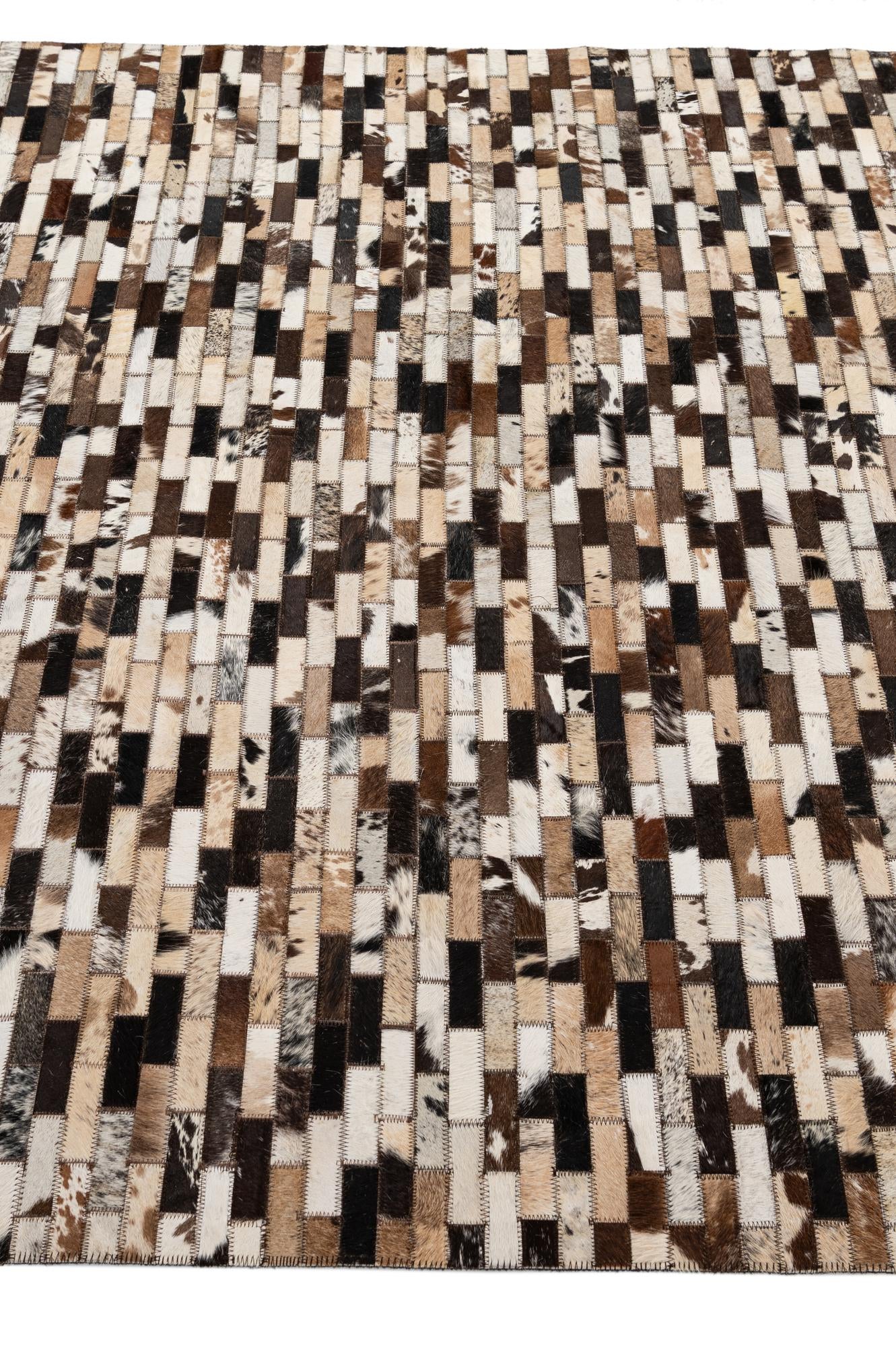 5' 2 x 7' 10 Cowhide - Patchwork Rug