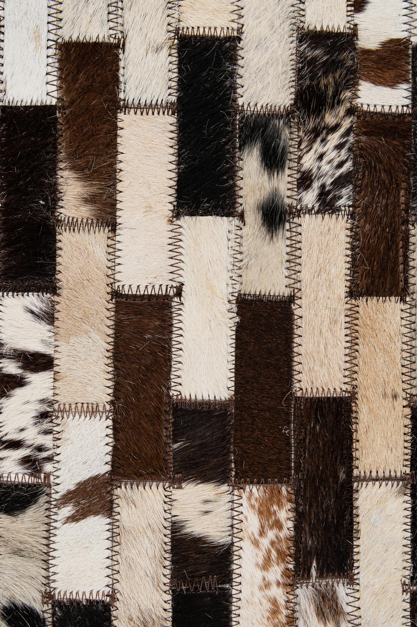 5' 2 x 7' 10 Cowhide - Patchwork Rug