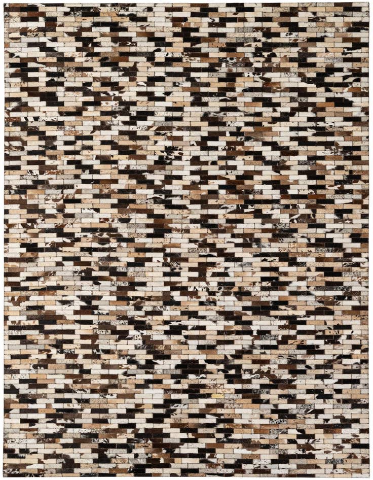 Detail image of 5' 2 x 7' 10 Cowhide - Patchwork Rug