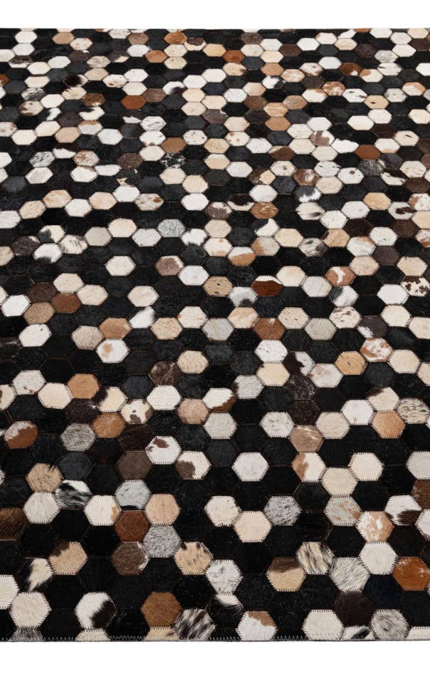 Detail image of 5' x 8' Cowhide - Patchwork Rug