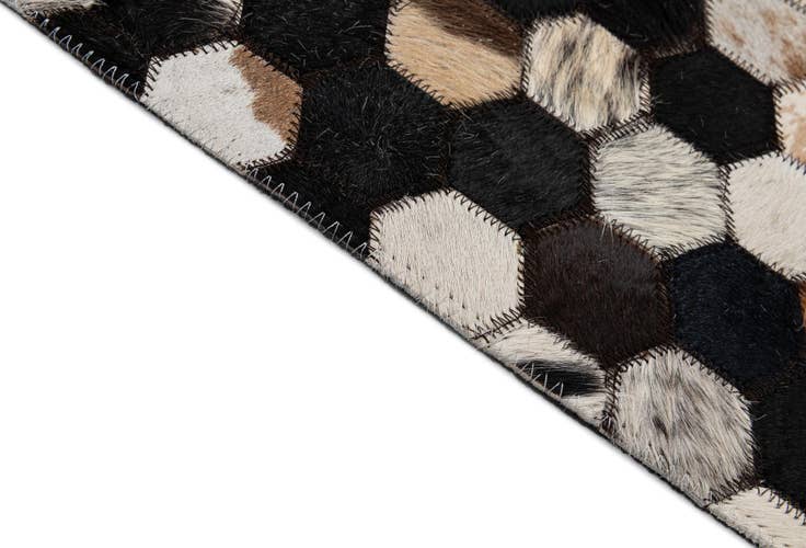 Detail image of 5' x 8' Cowhide - Patchwork Rug