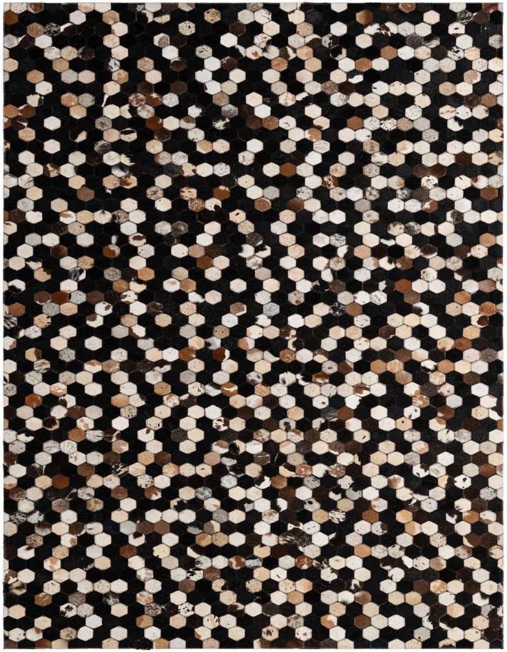 Detail image of 5' x 8' Cowhide - Patchwork Rug