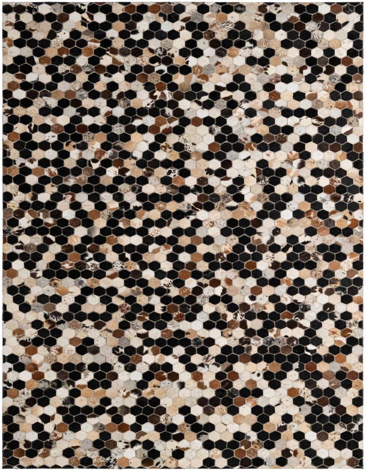 Detail image of 5' 1 x 7' 11 Cowhide - Patchwork Rug