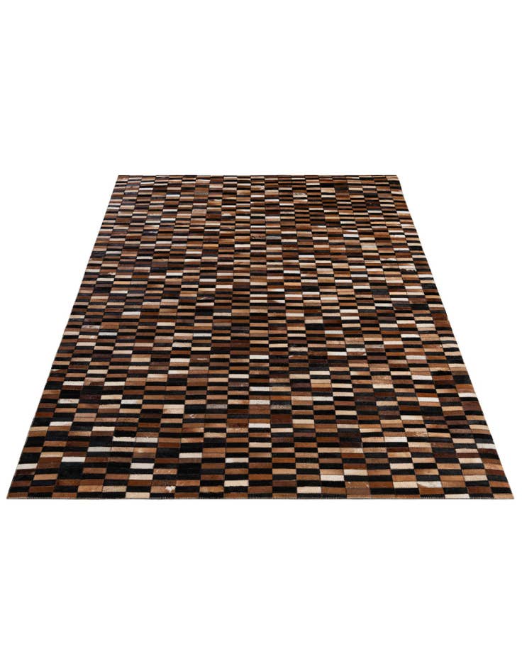 Detail image of 5' 3 x 8' Cowhide - Patchwork Rug