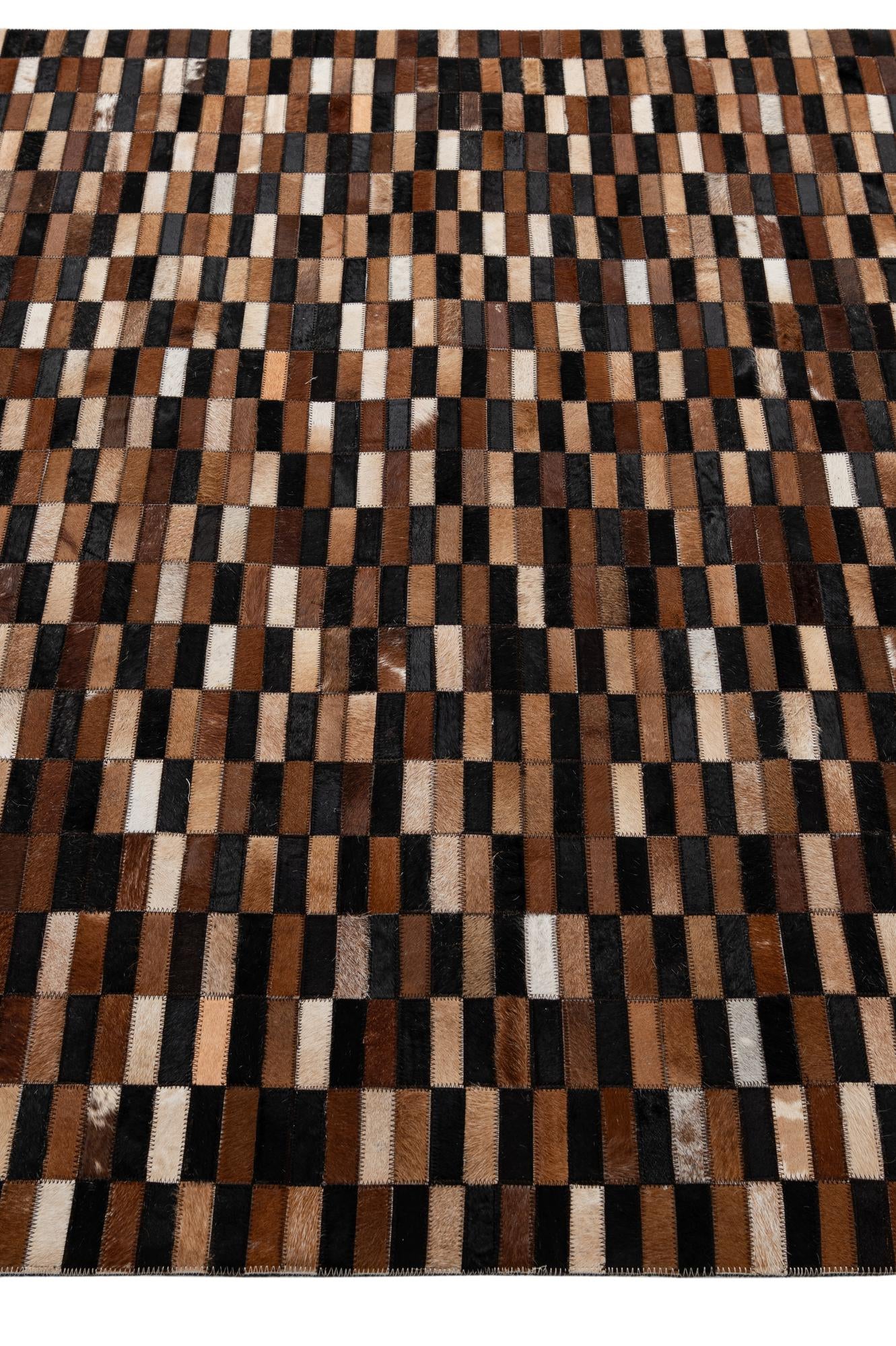 5' 3 x 8' Cowhide - Patchwork Rug