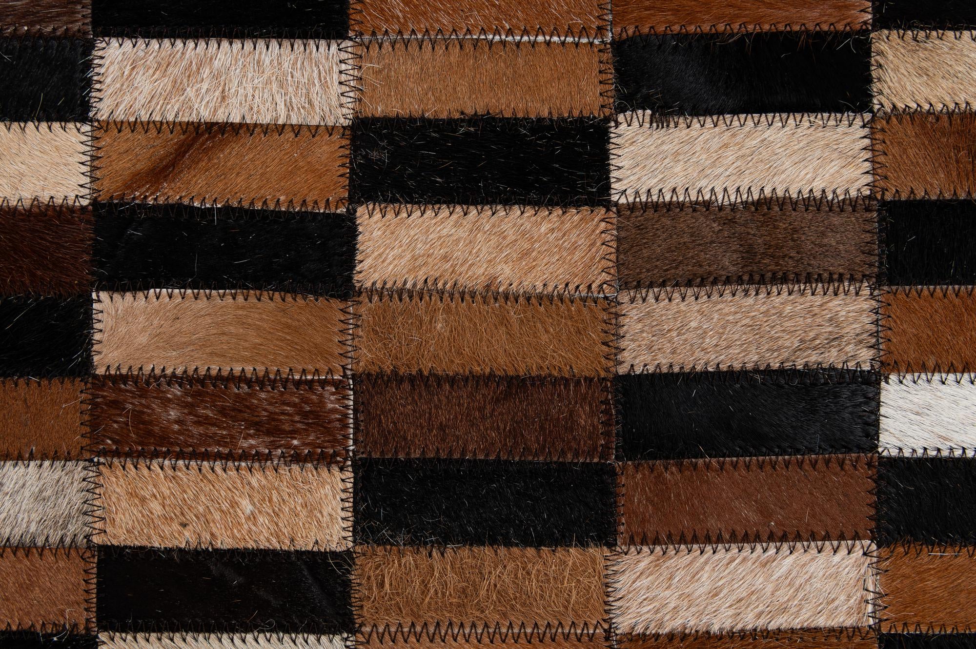 5' 3 x 8' Cowhide - Patchwork Rug