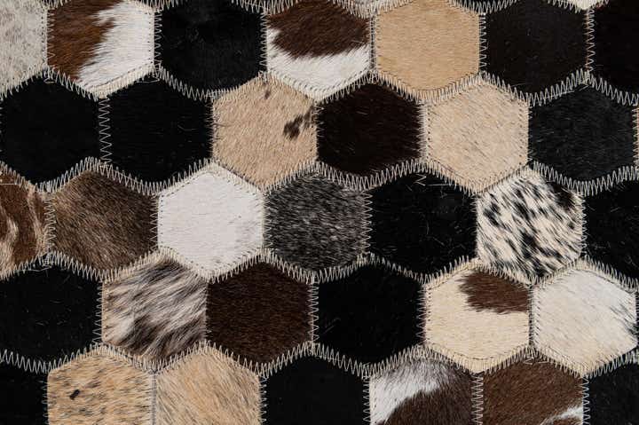5' 1 x 7' 10 Cowhide - Patchwork Rug