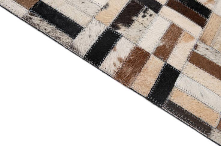 Detail image of 5' x 8' Cowhide - Patchwork Rug