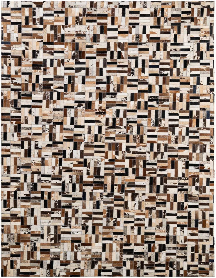 Detail image of 5' x 8' Cowhide - Patchwork Rug