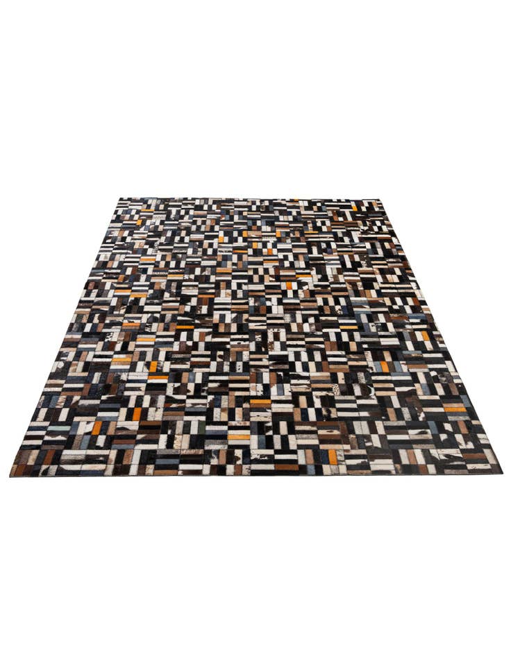 Detail image of 5' 2 x 8' Cowhide - Patchwork Rug