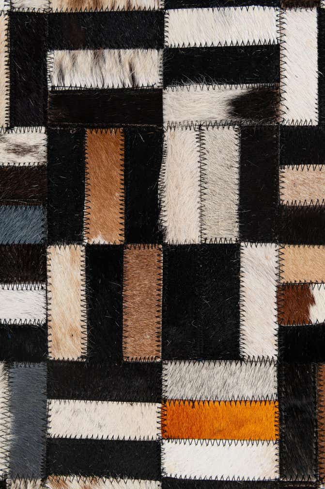 5' 2 x 8' Cowhide - Patchwork Rug
