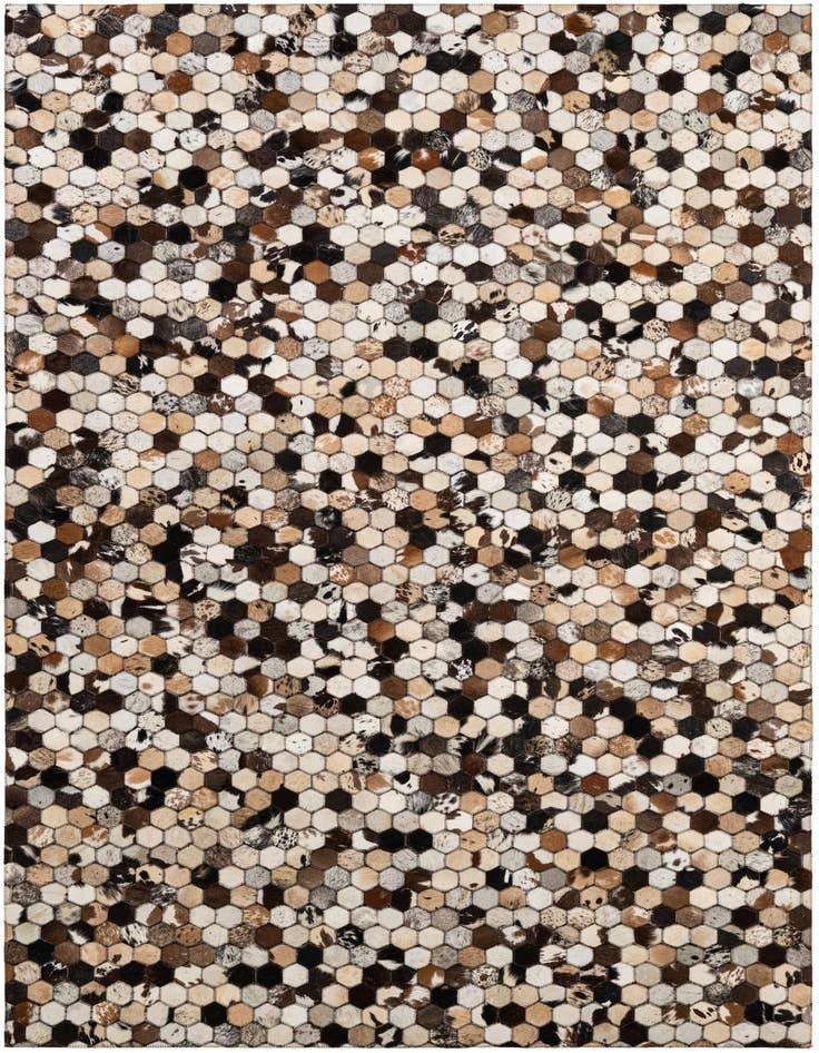 Detail image of 5' 1 x 7' 11 Cowhide - Patchwork Rug
