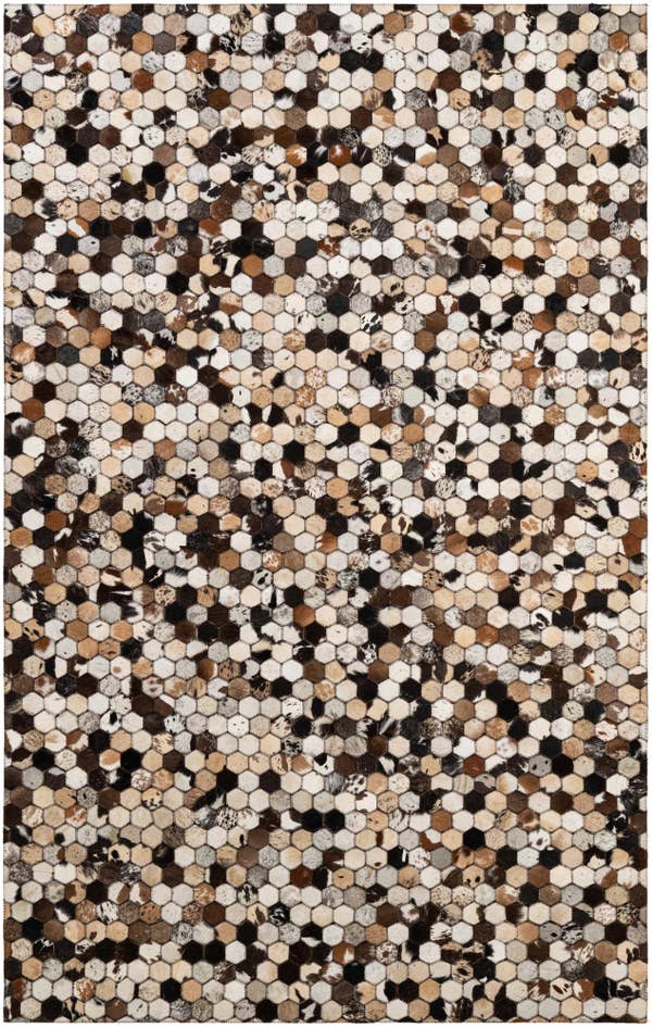 Detail image of 5' 1 x 7' 11 Cowhide - Patchwork Rug