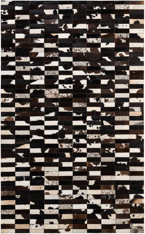 Detail image of 4' 11 x 7' 11 Cowhide - Patchwork Rug