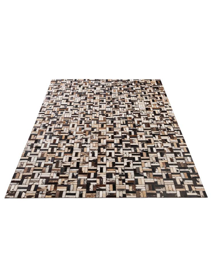 Detail image of 5' 1 x 8' Cowhide - Patchwork Rug